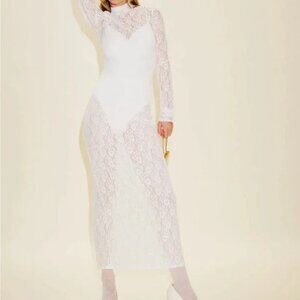 Reformation White Lace Maxi Dress